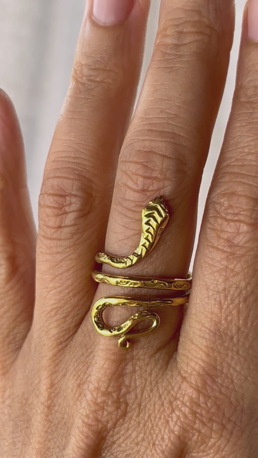 Ring ~ Serpent Mama ~ brass